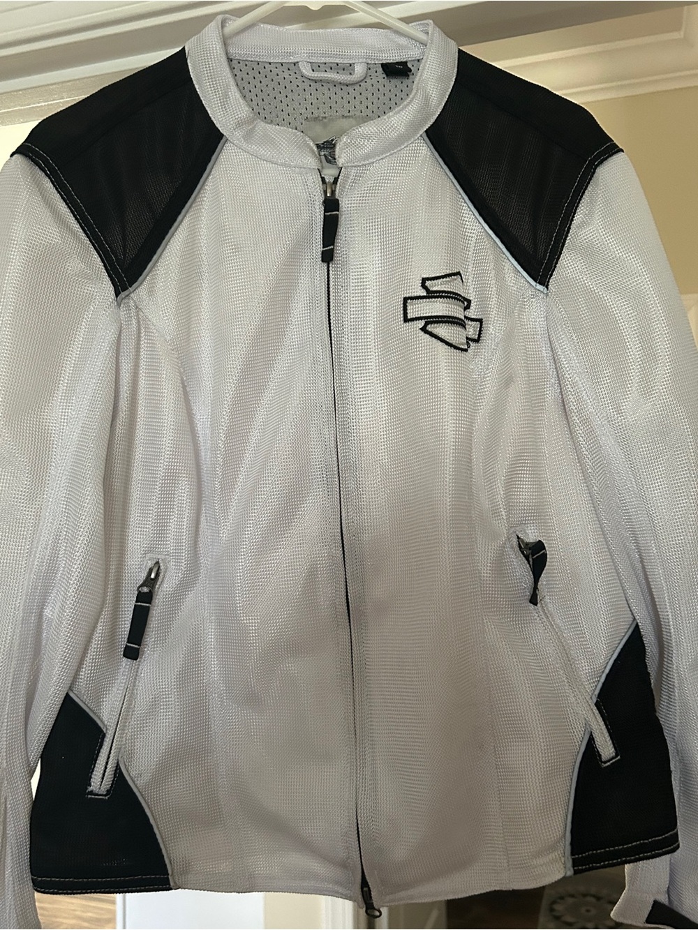 Harley-Davidson Women's White and Black Mesh Riding Jacket